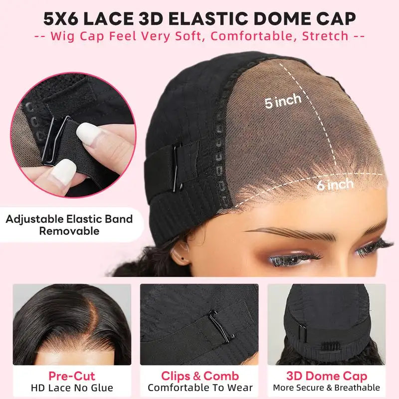 6x5 Pre-cut Glueless Bob Wig - Ombre Highlights
